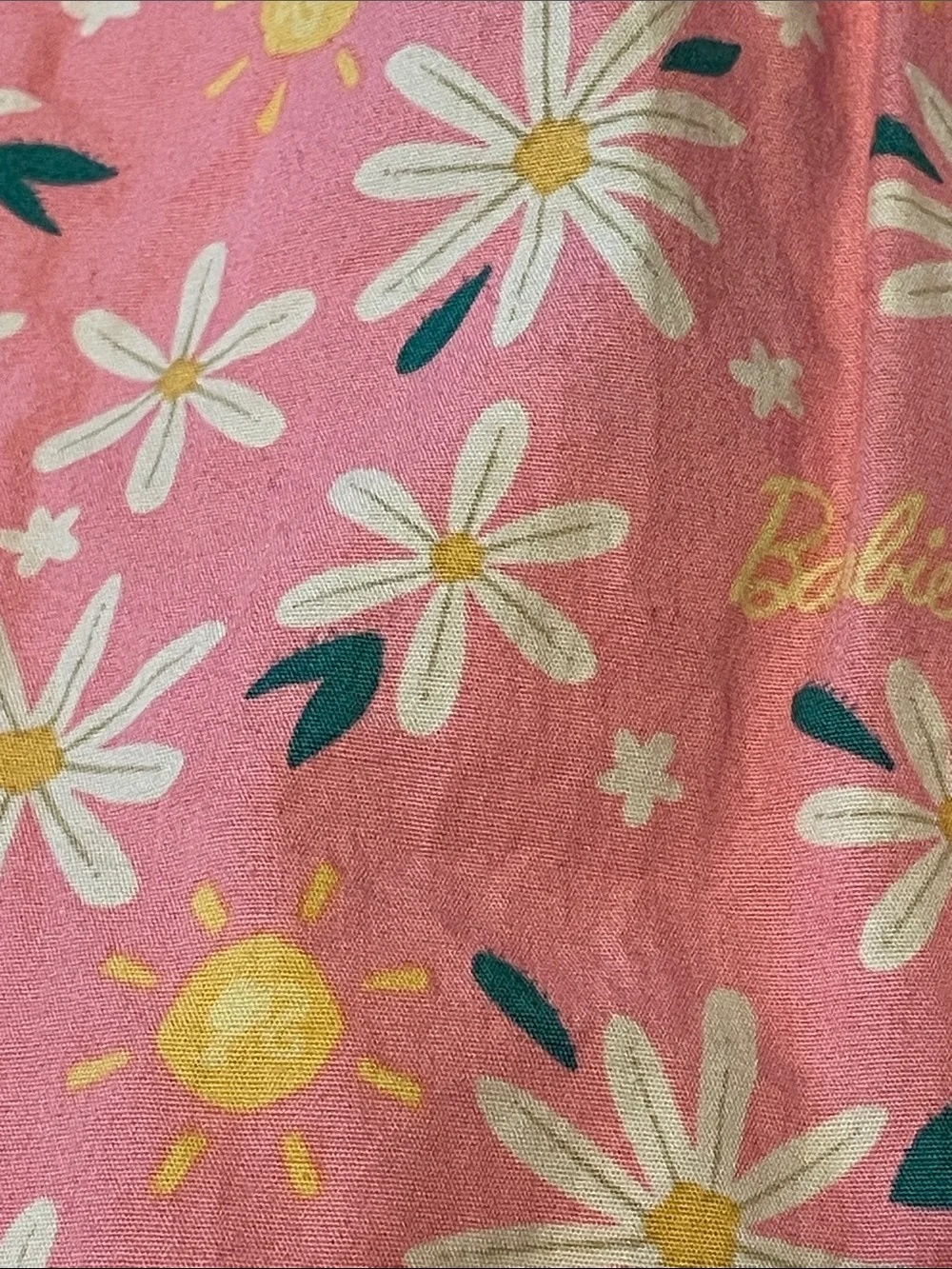 Barbie Pink Floral Puff-Sleeve Sundress *** has some spots as shown not visible
